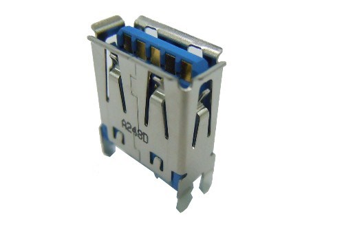 USB 3.0 A Type Single Port Receptacle Vertical, Dip Type