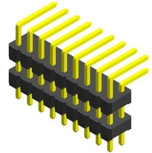 425E 2.54x2.54mm Board Spacer Dual Row Right Angle Dip Type